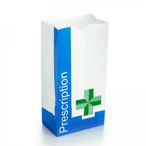 saco de prescrição de papel kraft branco - Safecare