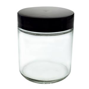 frascos de vidro do espaço livre da tampa de madeira do frasco de vidro 60ml com o tampão resistente à criança - Safecare