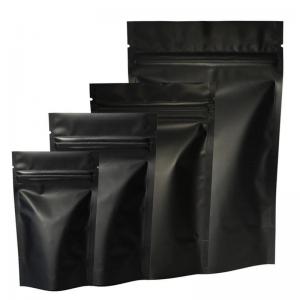 suporte preto fosco Ziplock bolsa bolsa 3,5 gramas de erva daninha embalagem sacos de folha de mylar - Safecare