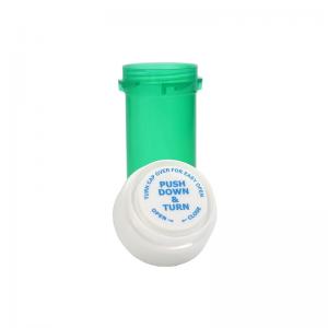 Rx Tablet frascos de plástico reversíveis frascos de comprimidos com tampa resistente a crianças - Safecare