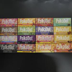 Caixas de embalagem de barra de chocolate PolkaDot 12 tipos DARK POMEGRANATE ORUNCH Cogumelo mágico barras de chocolate de bolinhas fornecimento de pacote Leite Lucky Charms Barras de açaí - Safecare