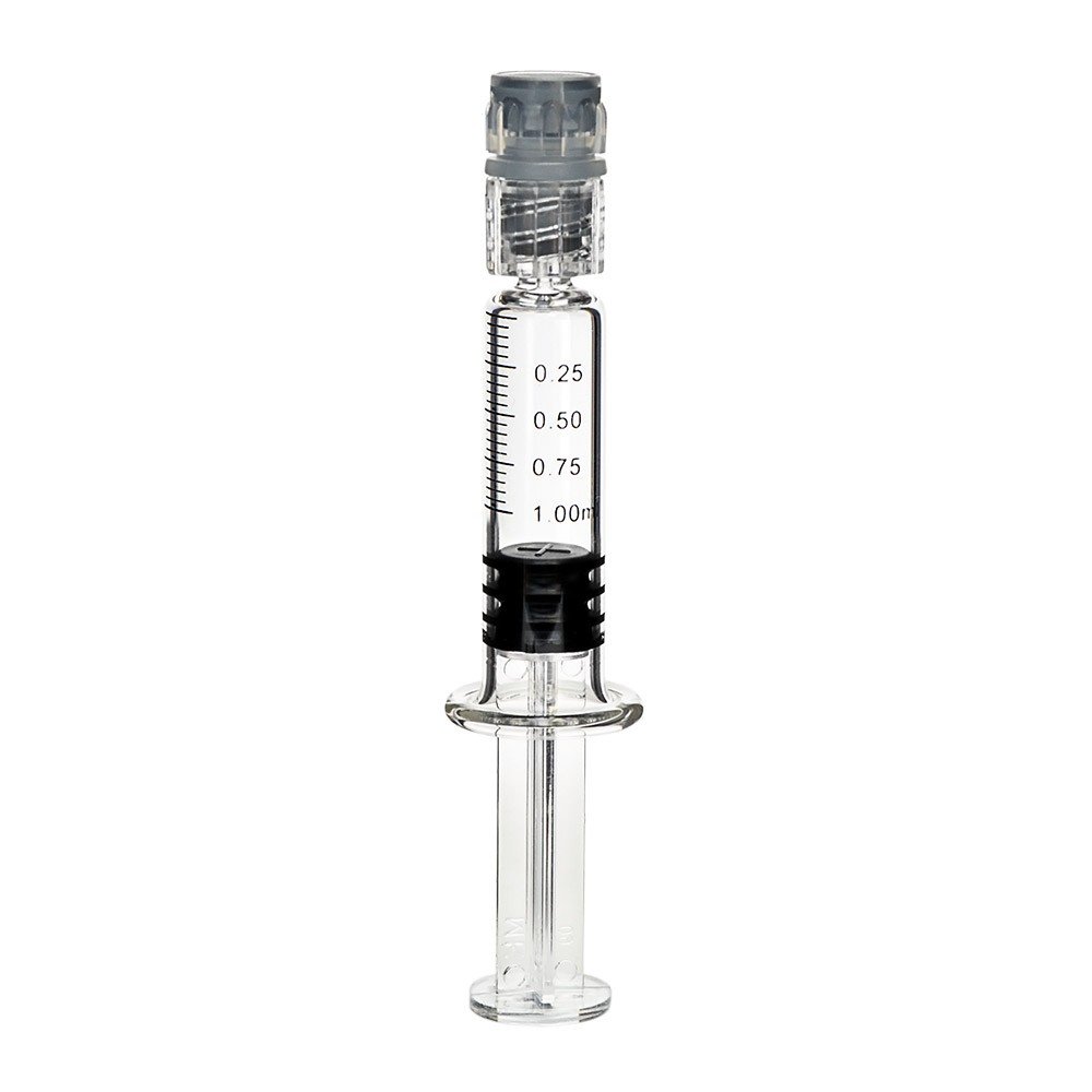 Seringa de vidro Luer Lock pré-preenchida com borossilicato de 1 ml por atacado